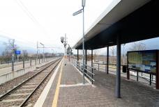 Diese Rampe führt vom reservierten Stellplatz zum Bahnsteig 1.